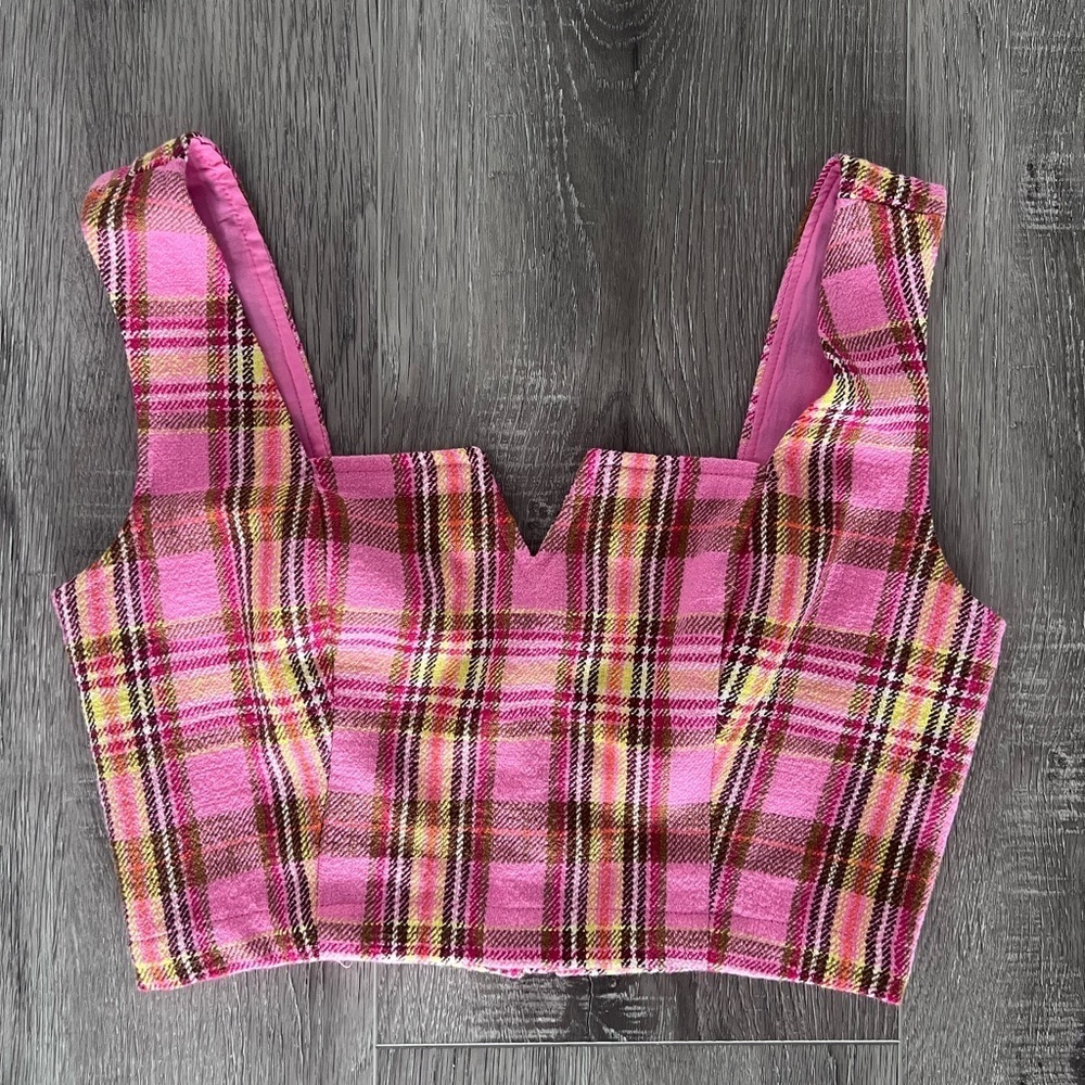 Maeve Plaid Corset Top